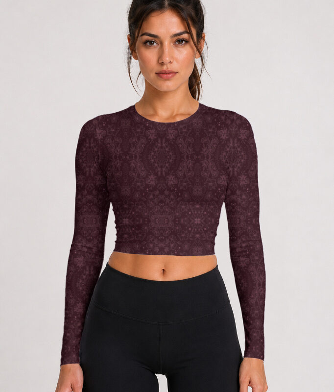 AOP Full Sleeve Crop top