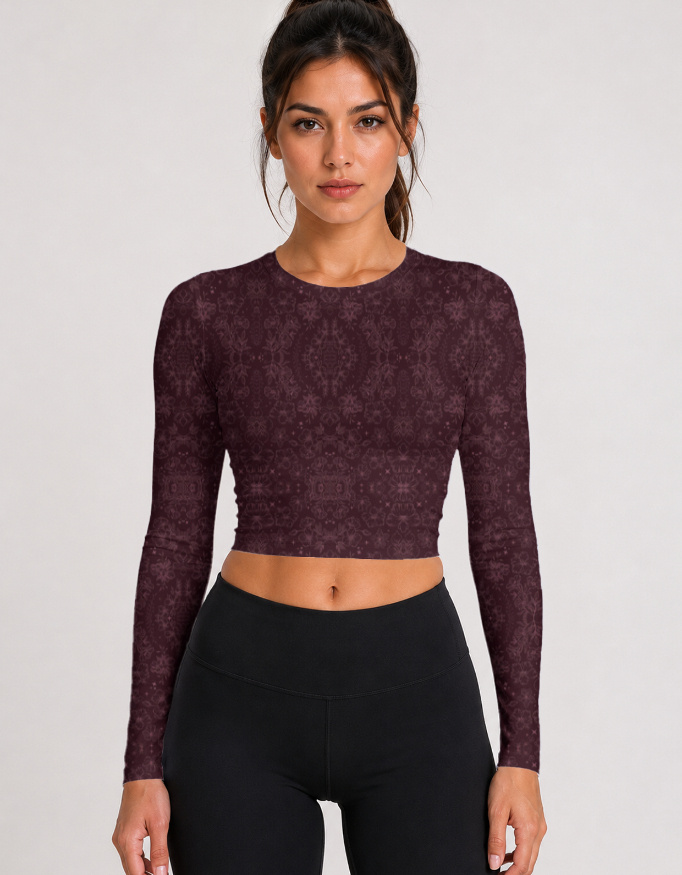AOP Full Sleeve Crop top